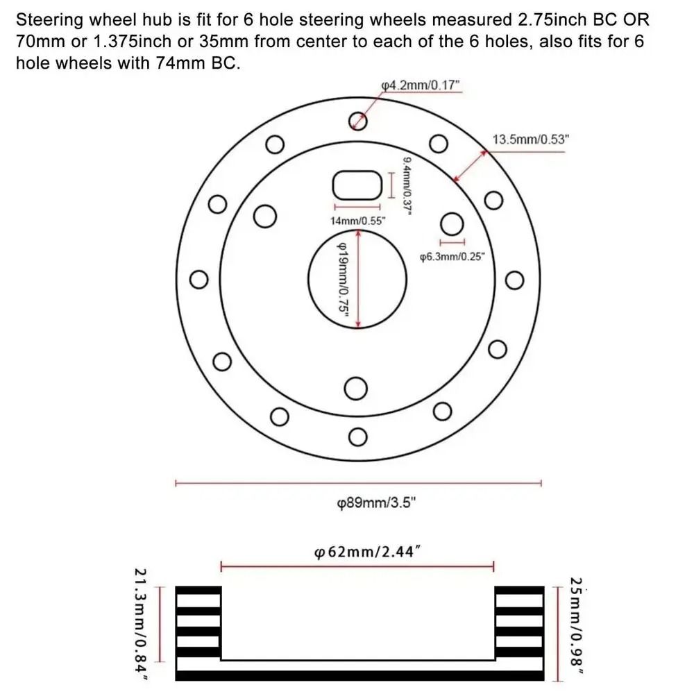 Высокопрочный адаптер ступицы рулевого колеса, быстросъемный адаптер ступицы, распорная втулка для гоночного автомобиля