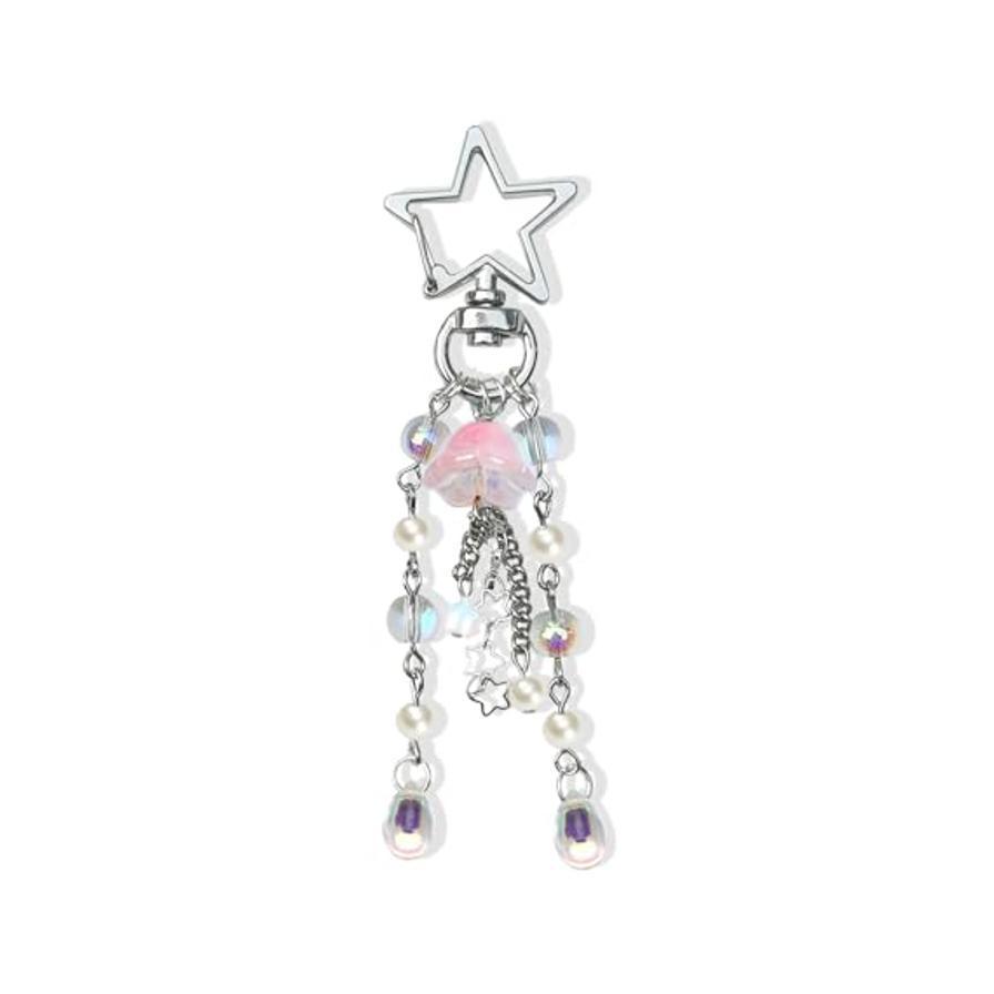 Jellyfish Car Keyring Charm - Y2K Keychain Accessory