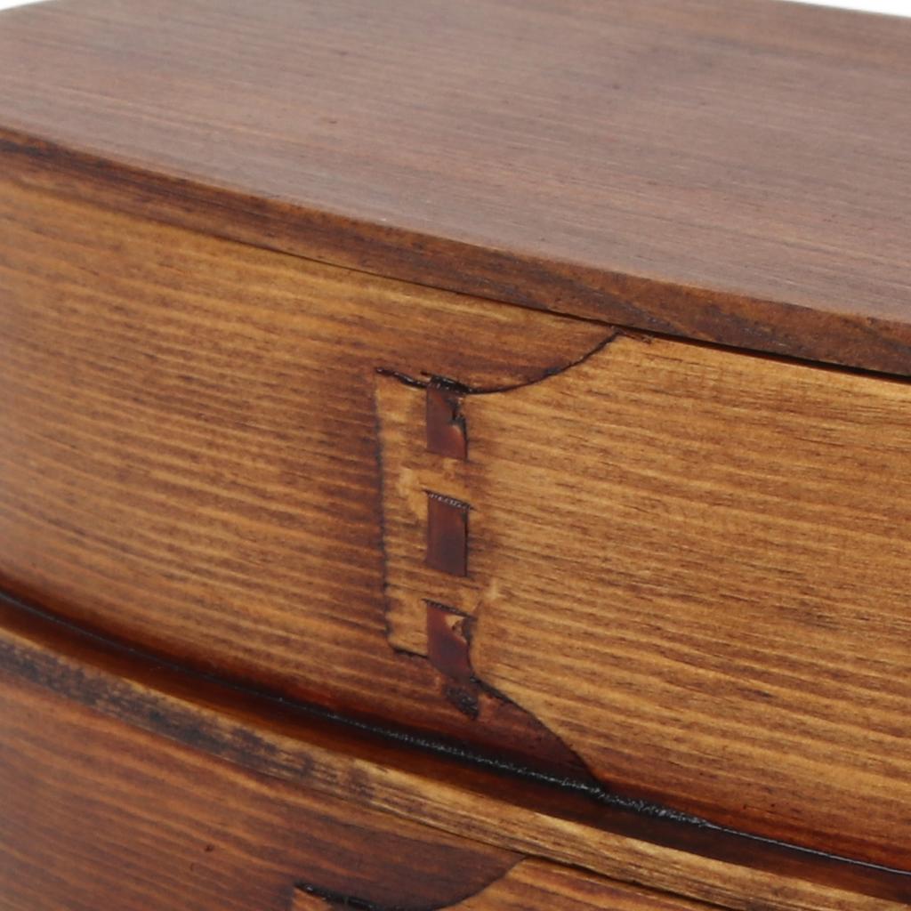 Lunch Box Set Japanese   Wooden Food Storage Container for Students Workers 19x10x9.5cm