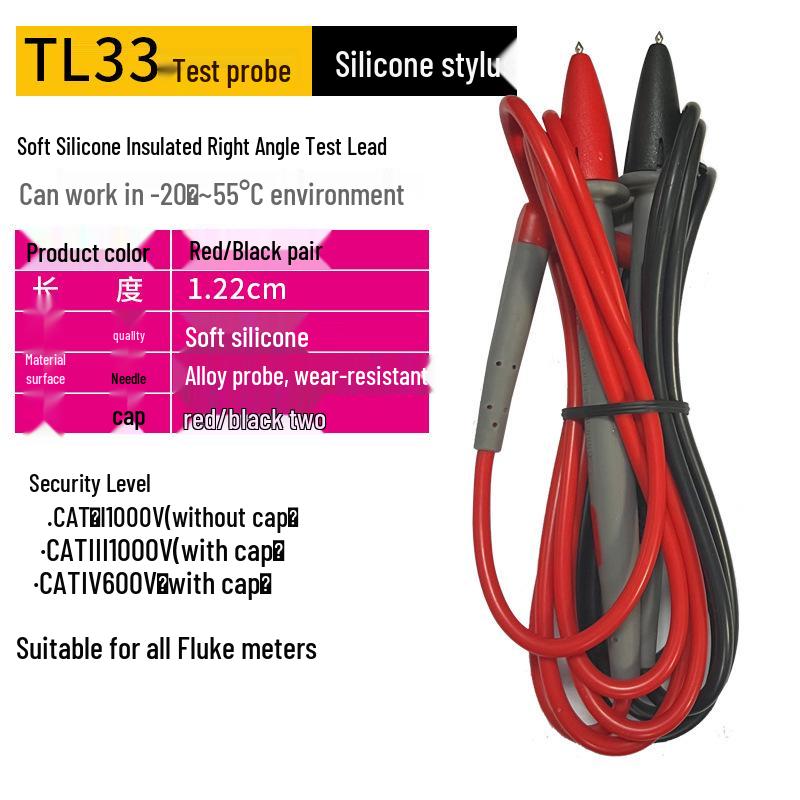 Fluke TL30 TL175 Multimeter Probe, High-End Pure Copper, TL75 Extra Sharp Test Lead Accessories
