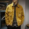 Vintage Trend Tooling Jacket Men'S Outdoor Casual Long Sleeve Shirt Loose Fleece Denim Jacket Tide
