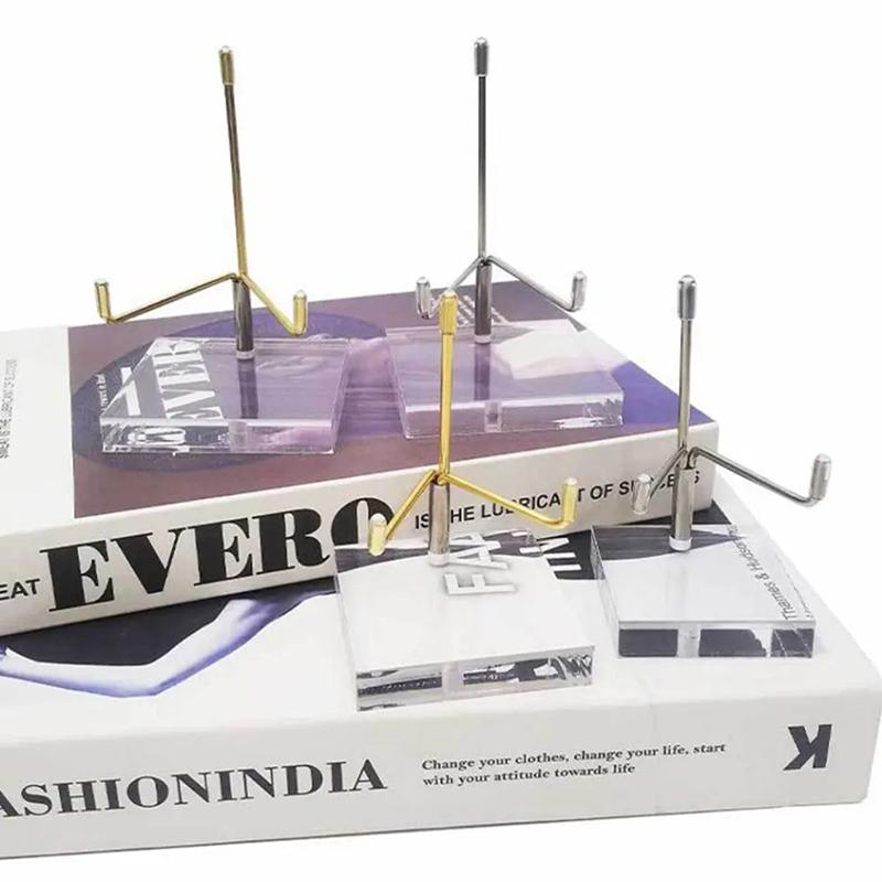 Металлическая минеральная витрина с акриловой основой для шариковой основы, каменная полка, украшение дома, ремесла