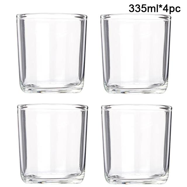 YWDL 2/4pc Clear Glass Dessert Cup Set Heat Resistant Jelly Pudding Cup Mousse Ice Cream Mould Party Dipping Dish Condiment Bowl