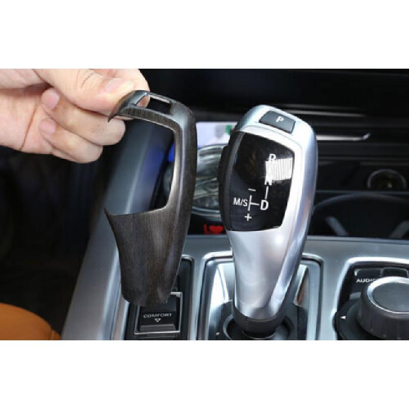 Shifter Lever Trim 1X Wood Grain Gear Shift Knob For 2014-2018 BMW X5 X6 F15 F16