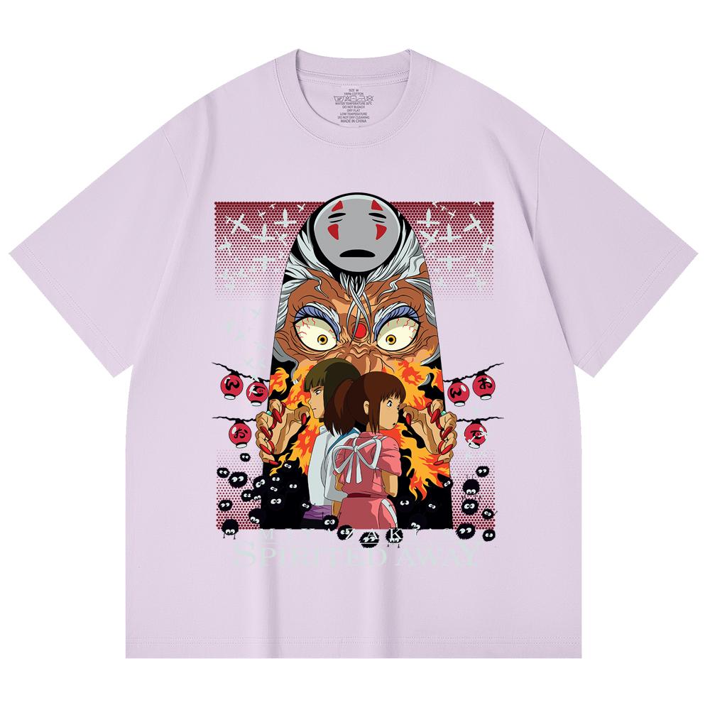 230 Gsm 100% Cotton Ghibli V1 Spirited Away Print Unisex Heavy Cotton T Shirt