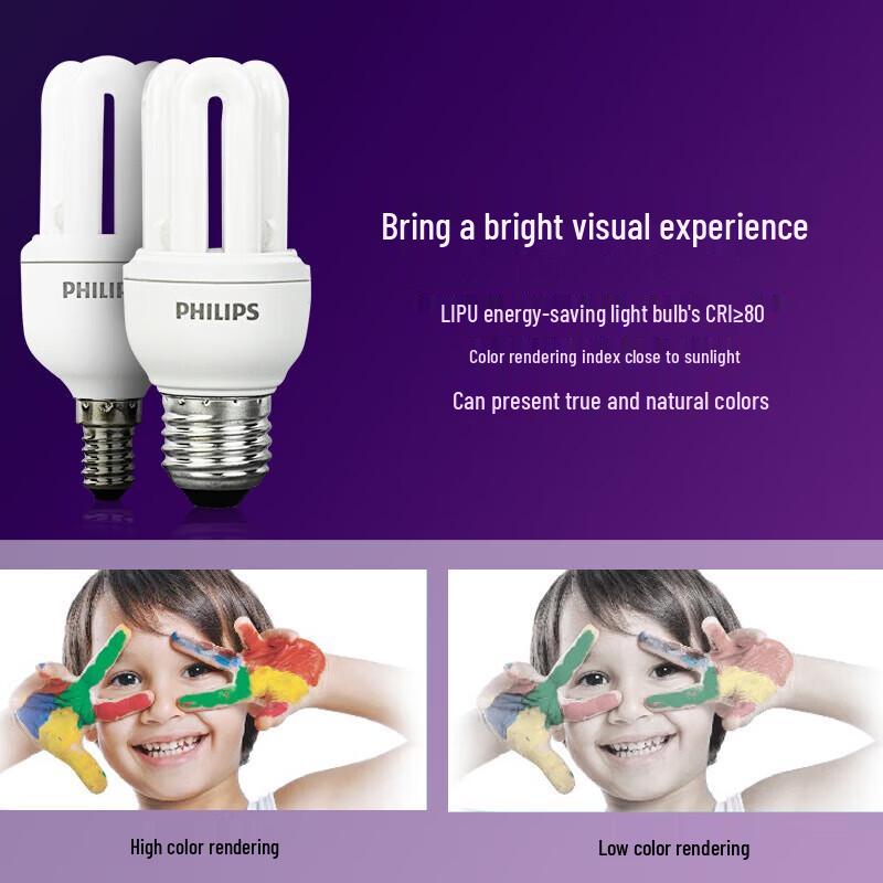 Philips E14 3U Compact Fluorescent Lamp
