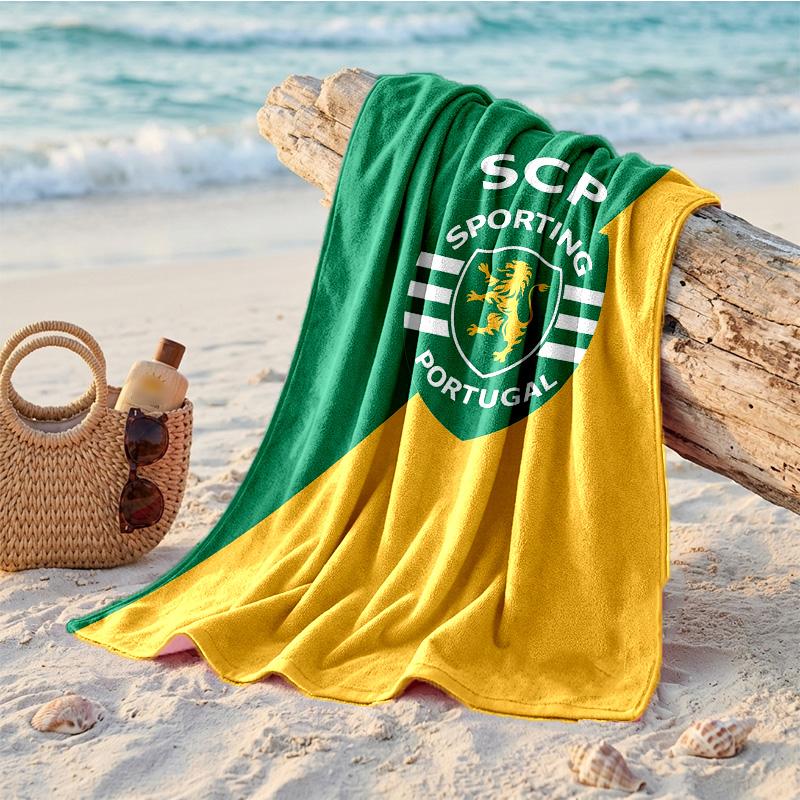 Sporting CP FC Печать Микрофибра Пляжное Полотенце Быстросохнущее Впитывающее Большое Полотенце Для Пляжа Плавания Путешествий