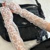 Summer Lace Hollow Star Mesh Long Fake Sleeves Thin Breathable Black White Sunscreen Arm Guard Gloves Girl Sexy Accessories