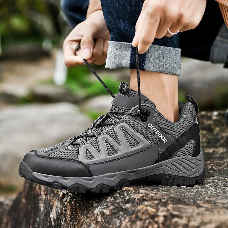 Повседневные кроссовки мужские удобные дышащие мягкие плоские низкие повседневные туфли мужские противоскользящие на шнуровке для активного отдыха и пеших прогулок мужские