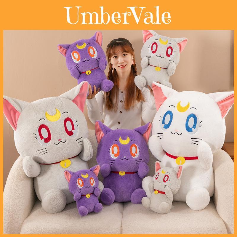 Moon Kitty Cute Plush Doll Stuffed With Soft Rabbit Fur For Collectors Special Characters Included