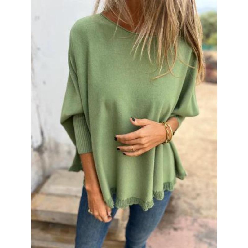 Осенне-зимний женский свитер, свободный, с длинным рукавом, трикотажная нижняя рубашка