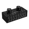 6-In-2-Out Audio Switcher Two-Way Audio Signal Selector Box Splitter Distributor with 3.5mm Audio