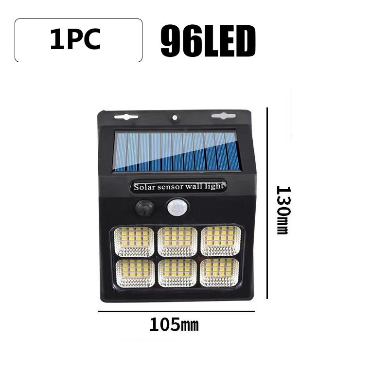 30/96/112LED Солнечный Светильник Уличный Солнечный Настенный Светильник Датчик Тела Человека 3 Режима Водонепроницаемый Садовый Декор Уличный Светильник Питание От Солнечного Света