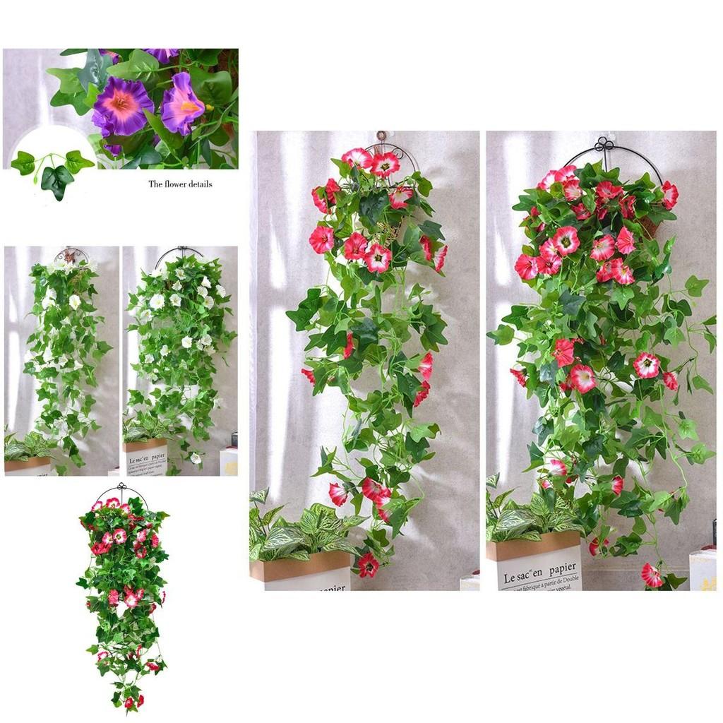 Искусственные Цветы Ипомеи из Шелка Длиной 39,37 Дюймов Для Декора Дома и Сада**