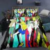 Jujutsu Kaisen Bedding Set Japan Famous Anime Printed Bed Set With Pillowcase Bed Duvet Cover Soft Single Double Queen King Size
