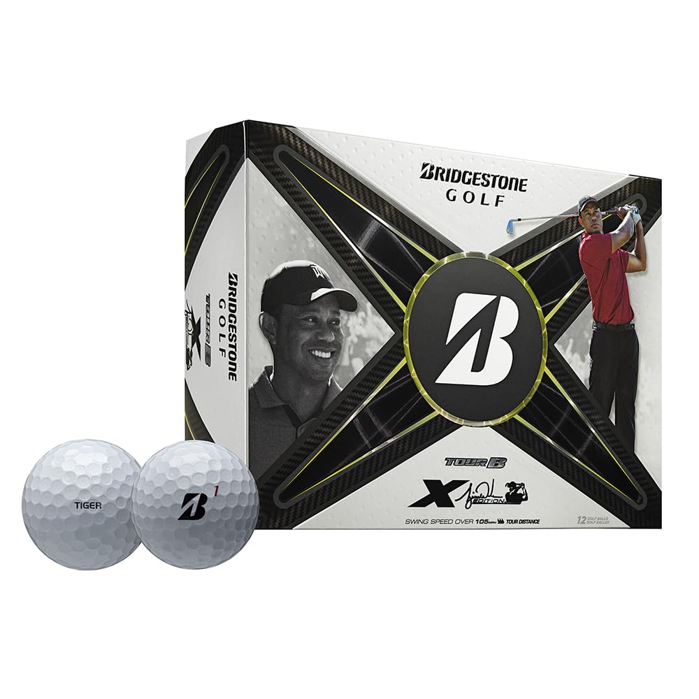 Мячи для гольфа Bridgestone Tour B 2024, 1 дюжина (12 мячей), Мяч для гольфа BRIDGESTONE TOUR B X XS RX RXS MindSet, Уретановое покрытие, 3-компонентная конструкция, США