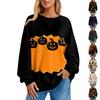 Women's Casual Striped Pullover Long Sleeve Shirt Oversized Sweatshirt