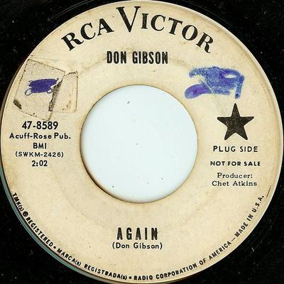 7-дюймовая пластинка ДОН ГИБСОН - Снова 478589PROMO RCA Victor 1965 США Фолк Б/У