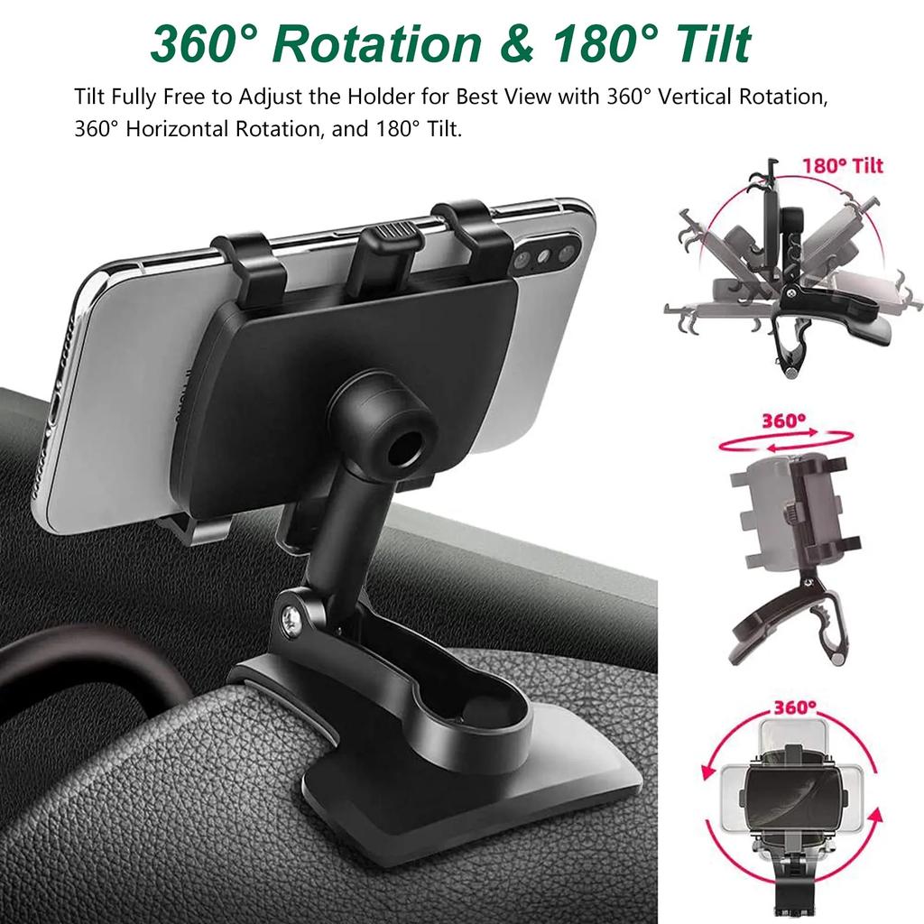 Car Mobile Phone Holder Universal Dashboard Phone Stand Easy Clip Mount Stand GPS Navigation Hanging Bracket For All Smartphones