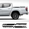 Наклейки на двери пикапа Mitsubishi Triton: Наклейки-заплатки с характером