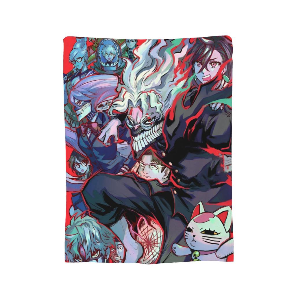 Anime Okarun Dandadan Flannel Blanket  Awesome Throw Blankets for  Sofa Bedding Lounge 125*100cm Quilt,
