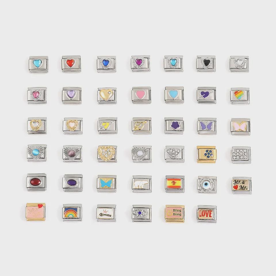 Итальянский DIY съемный браслет из титановой стали с индивидуальным дизайном