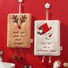 Thicken Coral Fleece Hanging Hand Towel, 3D Christmas Santa Claus Hand Towel for Kitchen & Bathroom Fast Drying Cleaning Towel