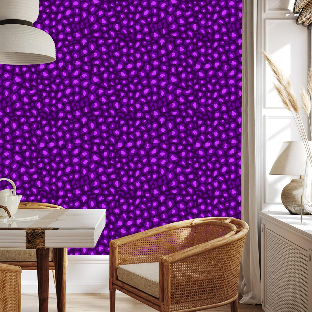 Purple animal skin wallpaper, soft forms 50x1000