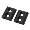 1pair Aluminum Alloy Tie Down Trailer Plate Tie Down System Anchors for Airplane Motorhomes Van Ambulances Black