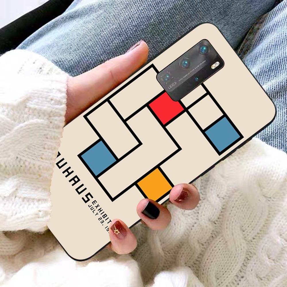 Geometric Bauhaus art Phone Case For Huawei P 8 9 10 20 30 40 50 Pro Lite Psmart Honor 10 lite 70 Mate 20lite