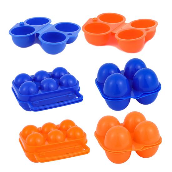 Портативный контейнер для яиц, прочный, 2/4/6 сеток, ящик для хранения яиц, кухонный, для кемпинга, пикника, складной, держатель для переноски, держатель для переноски