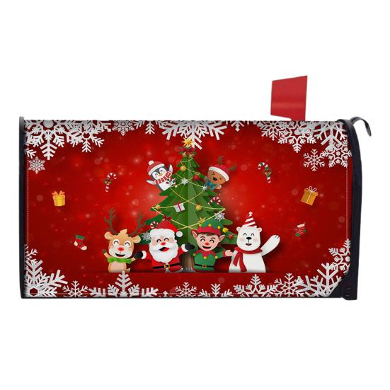 Зимний магнитный чехол для почтового ящика стандартного размера 18 x 21 дюйм Обёртки для почтового ящика с надписью «Счастливого Рождества»
