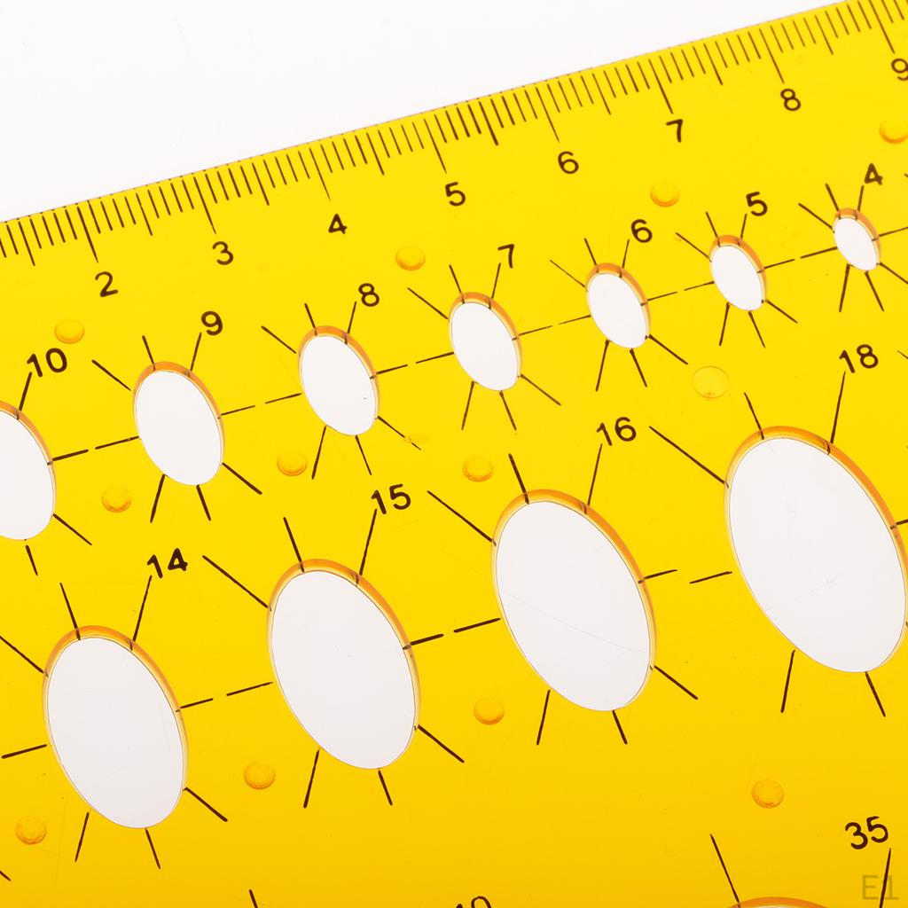 Пластиковый овальный шаблон, закладка, линейка, трафарет для рисования, детский ремесленный инструмент