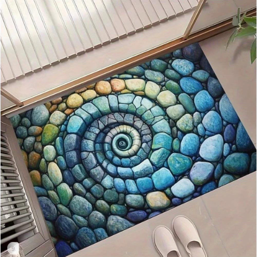 Spiral Stairs Carpet Mat Rug Home Decoration Living Room Bedroom Floor Decor Visual Effect Creative Pattern Modern Welcome Mat