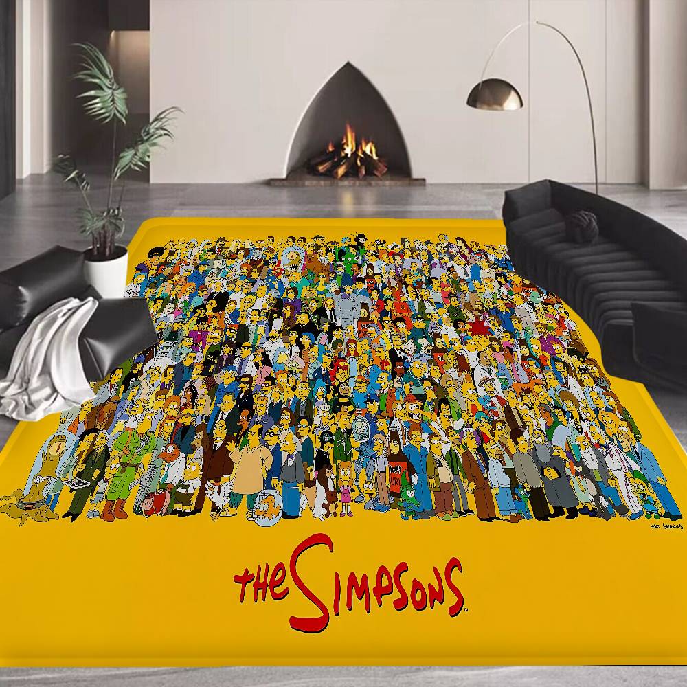 Коврик для пола S-Simpsons Аниме Нескользящий Коврик для прачечной Декор для прачечной Балкон Детская Гостиная Бытовые ковры