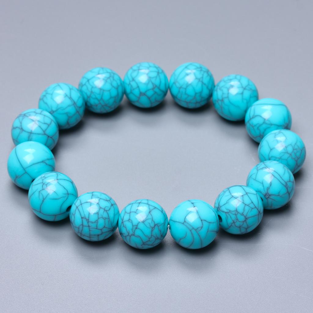 100-10 шт. 6-16 мм бусины из искусственного камня, имитирующие бирюзу, бусины для браслета «сделай сам», ожерелье ручной работы