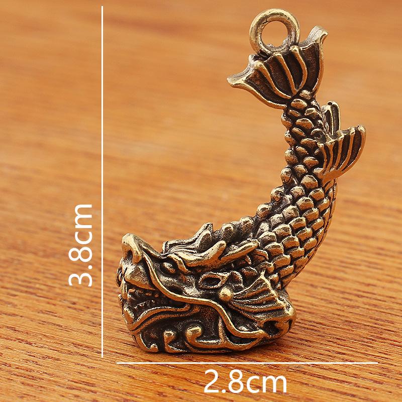 Nine Sons Of The Dragon - Vintage Solid Brass Accessories And Hanging Ornaments, Yazi And Taotie Desktop Decorations AndToys, Brass Crafts