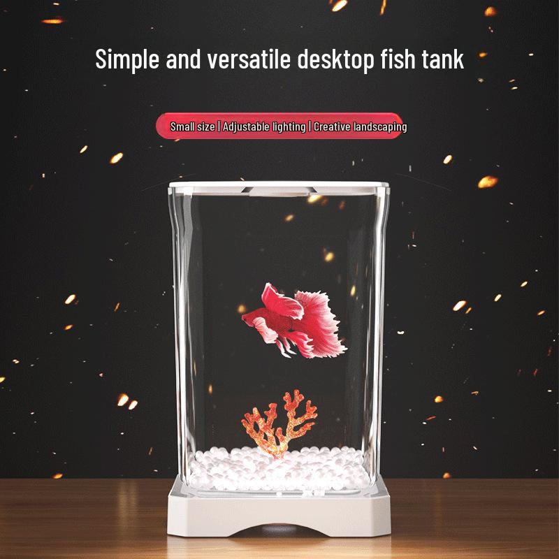 Compact Desktop Eco Fish Tank for Home and Office