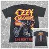 Футболка Ozzy Osbourne Metal Band Tour Размер Большой Графический Принт Жизнь Не Подождет Высококлассная Роскошь для Мужчин и Женщин Топ Y2k