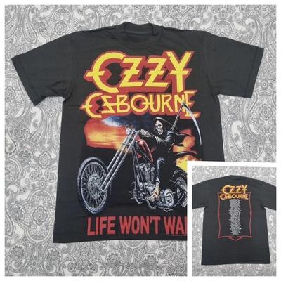 Футболка Ozzy Osbourne Metal Band Tour Размер Большой Графический Принт Жизнь Не Подождет Высококлассная Роскошь для Мужчин и Женщин Топ Y2k