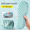NO.8 Latex Massage Insoles for Shoes Comfortable Breathable Sweat Absorbing Deodorant Shock Absorption Men's Women's Shoe Pads