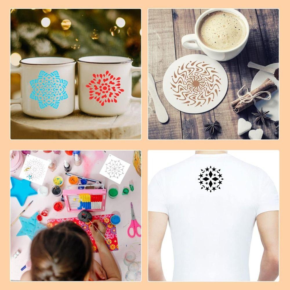 36/56Pcs Reusable Mandala Dot Painting Templates Creative Dot Painting Stencils Wall Spray Art