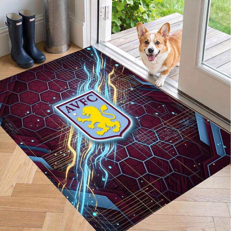 Soft Floor Carpet Aston Villa Football Pattern Area Rug Decorative Mat For Home Room Decoration