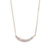 PLUSTER Diamond Line Bar Necklace K10 Yellow with Genuine Gold Simple and Perfect Gift for or Any Other Occasion Box Plaster Women's (0.1ct Gold)
