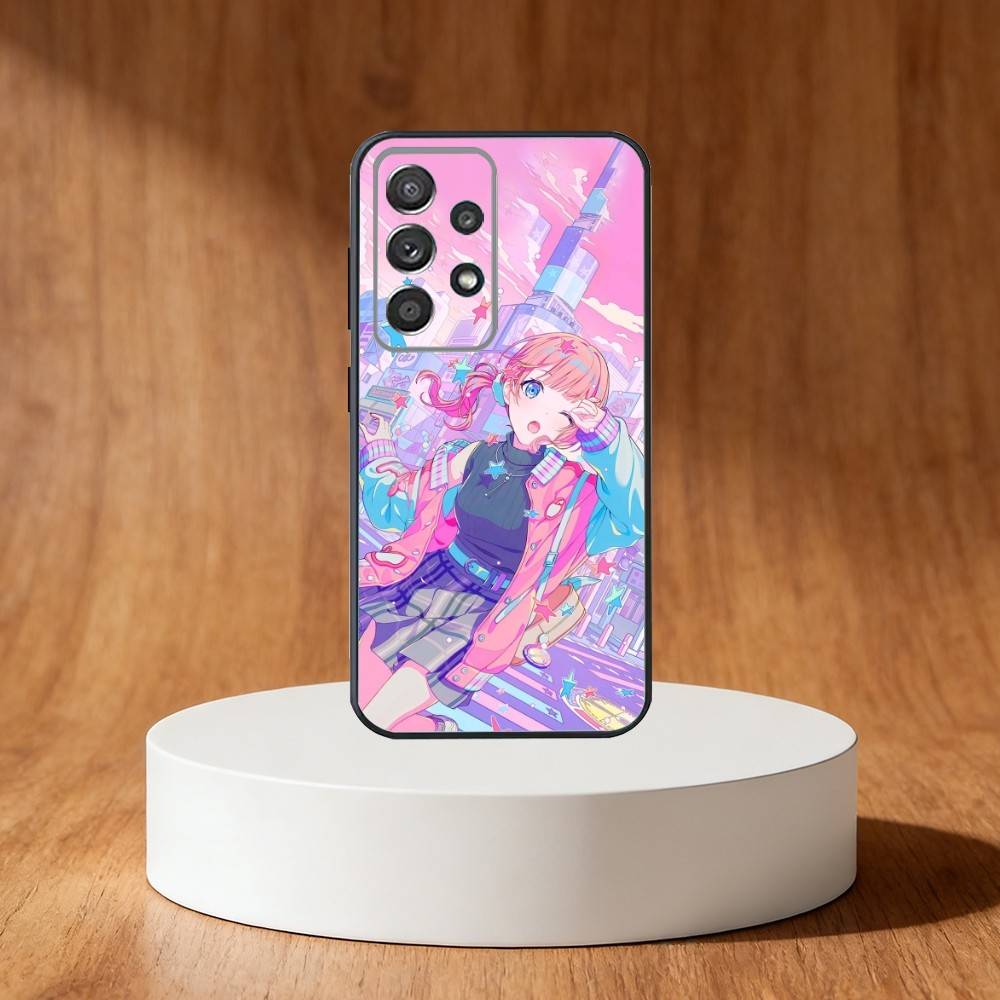 Милый чехол для телефона Project SEKAI для Samsung S25, S24, S21, S22, S23, S30, Ultra, S20, Plus, Fe, Note, 10, 9, 5G Черная крышка