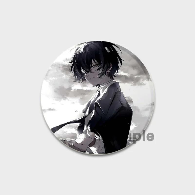 32/44/58MM Аниме значки на лацкан, милые мультяшные броши, значок для сумки шляпы, ювелирные подарки, Накадзима Дазай Осаму Накахара Чуя
