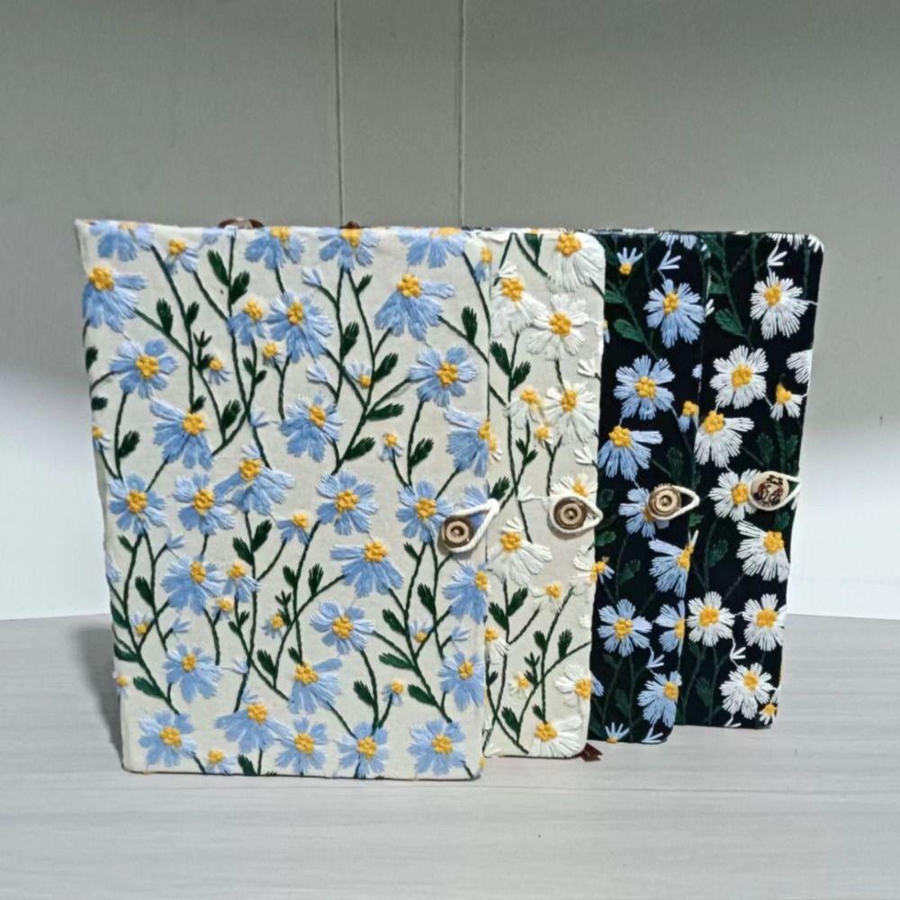 100 Sheets Cloth Notepad A5/A6 Diary Notebook High Quality Fabric Embroidery Notebook