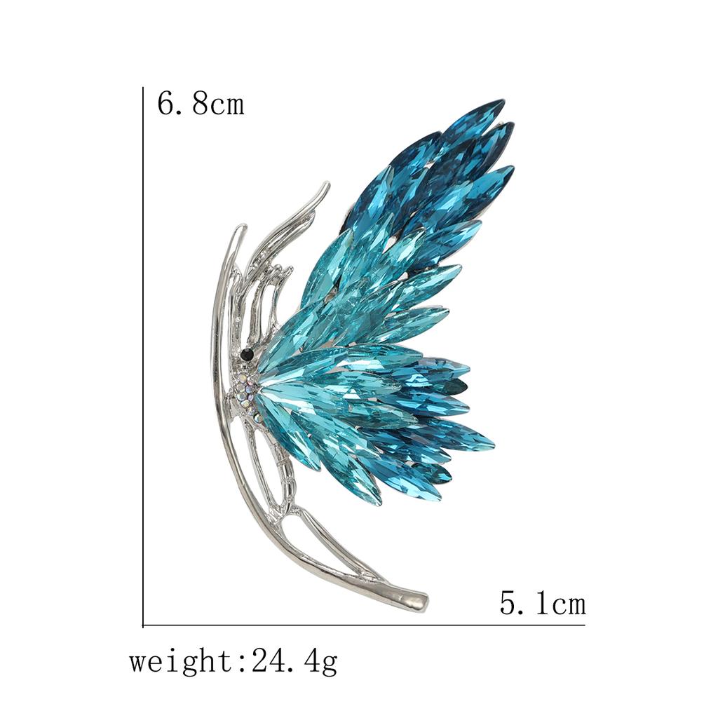Enamel Butterfly Brooches for Women Unisex Rhinestone Insect Pins Banquet Party Backpack Gifts Jewelry Accessories