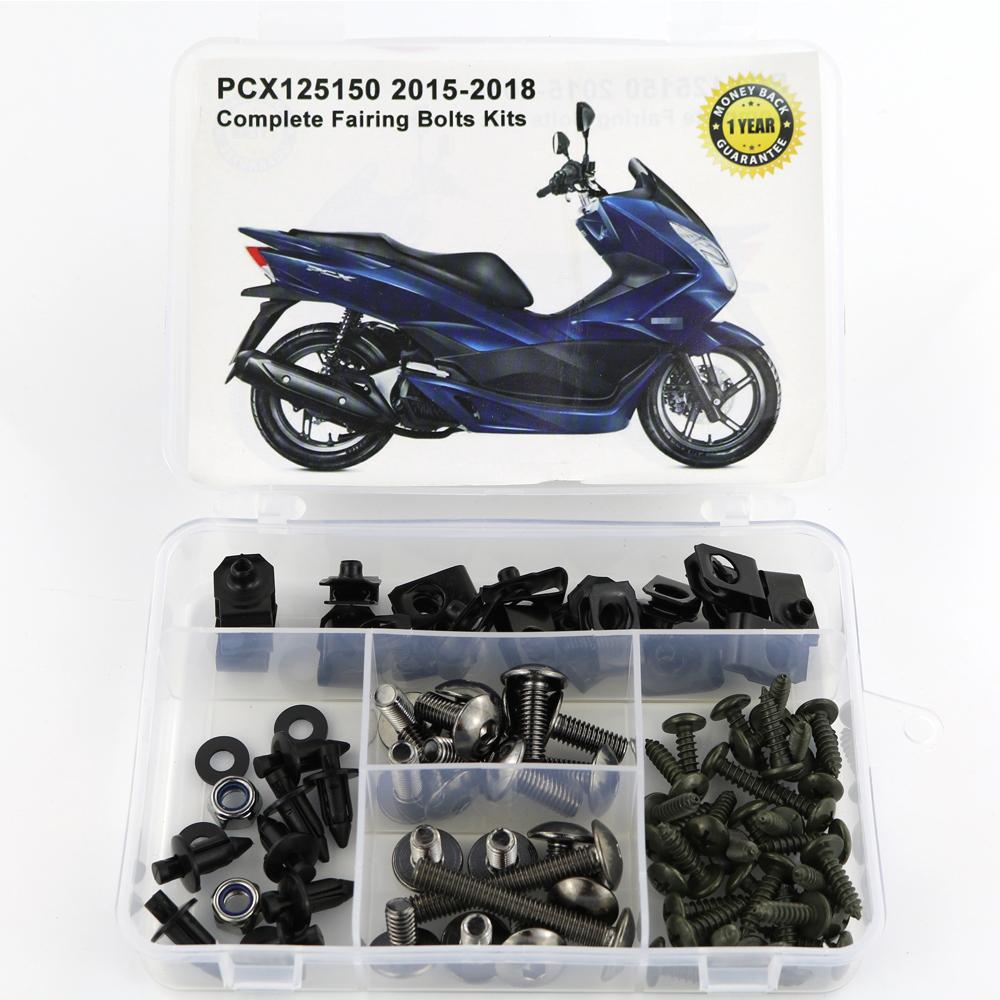 For Honda PCX125 PCX 150 2015 2016 2017 2018 Complete Full Fairing Bolts Kit Screws Clips Speed Nuts Covering Bolts Steel