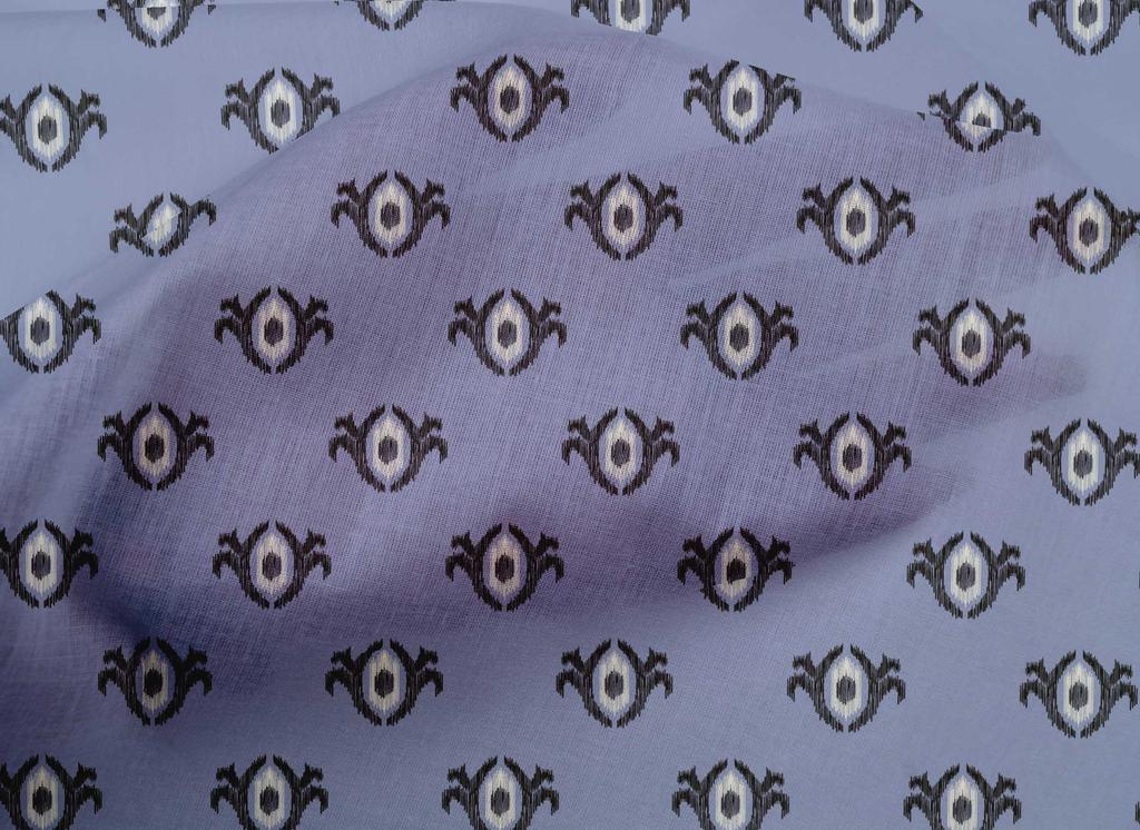 oneOone Cotton Flex Fabric Small Motif Ikat Print Fabric BTY 40 Inch Wide